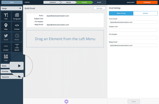 Step 10: Expand the Media Options by Clicking the Media Accordion in the Left Side Menu